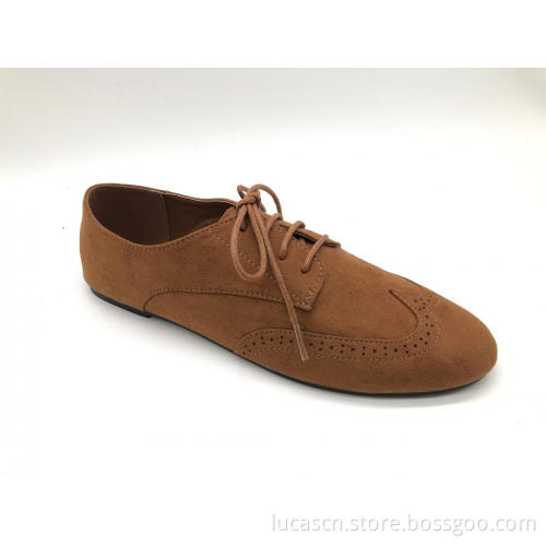 Ladies Shoes Classic Lace Up Dress Low Flat